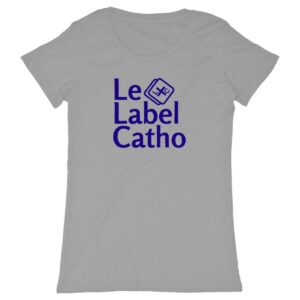 Le Label Catho bleu T-shirt Femme manches courtes
