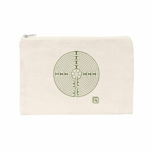Labyrinthe Vert Pochette en coton recyclé