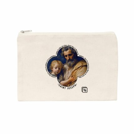 Saint Joseph à l'Enfant Pochette en coton recyclé