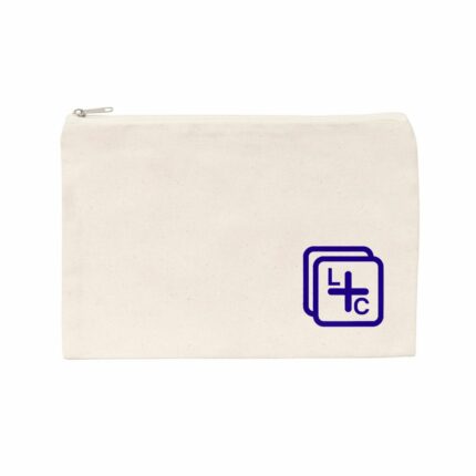 LLC bleu Pochette en coton recyclé