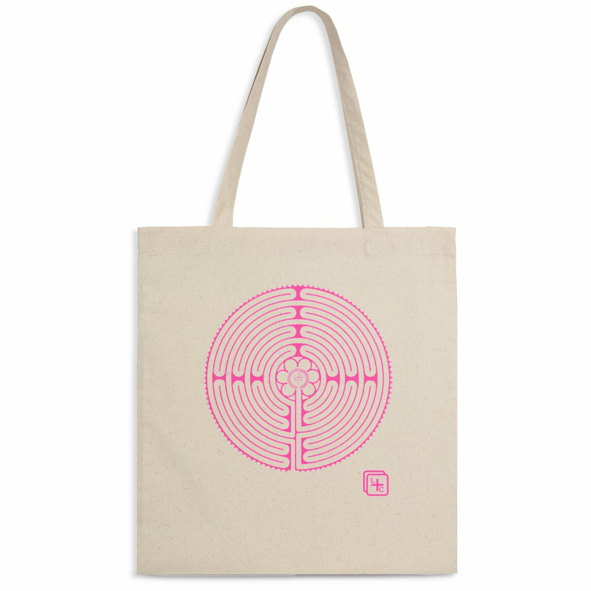 face_naturel_0 Labyrinthe Rose Totebag léger