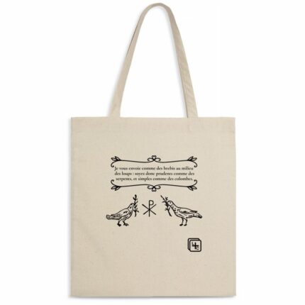 2 colombes Français Totebag léger