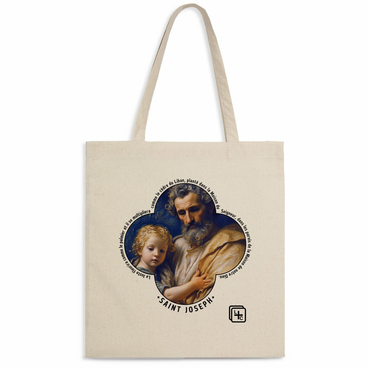 face_naturel_0 Saint Joseph à l'Enfant Totebag léger