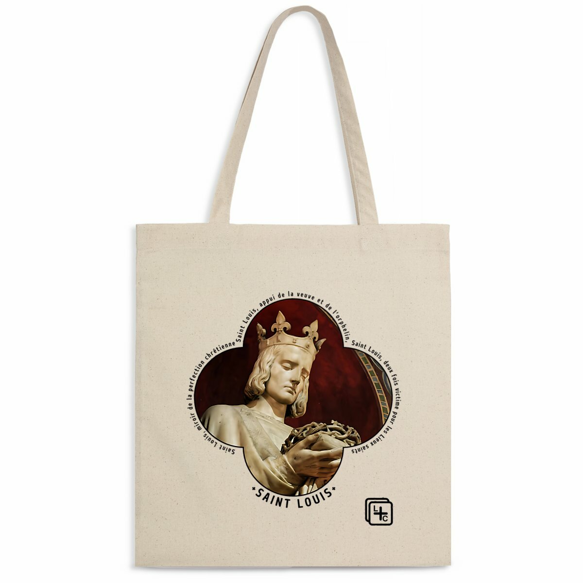 face_naturel_0 Saint Louis couronne d'épines Totebag léger