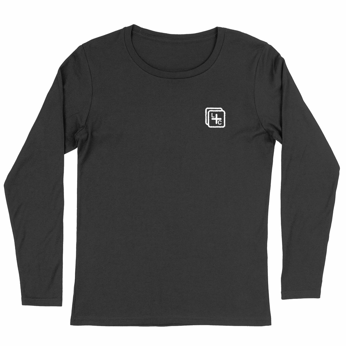 face_noir_0 LLC blanc T-shirt Femme manches longues