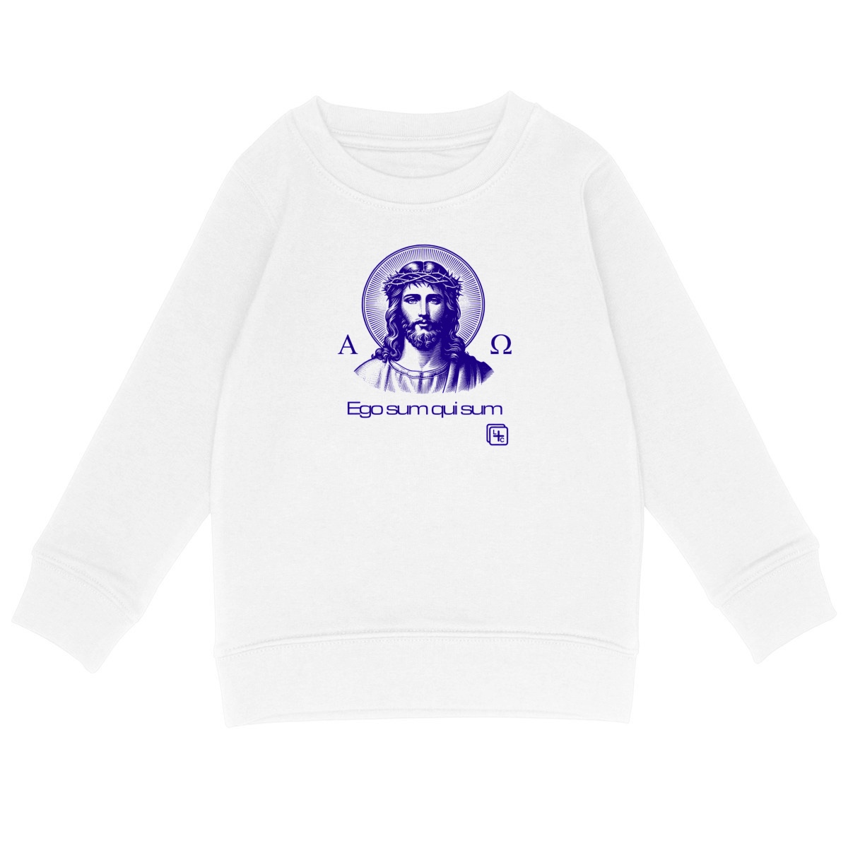 face_blanc_0 NSJC Bleu Sweat-shirt Enfant