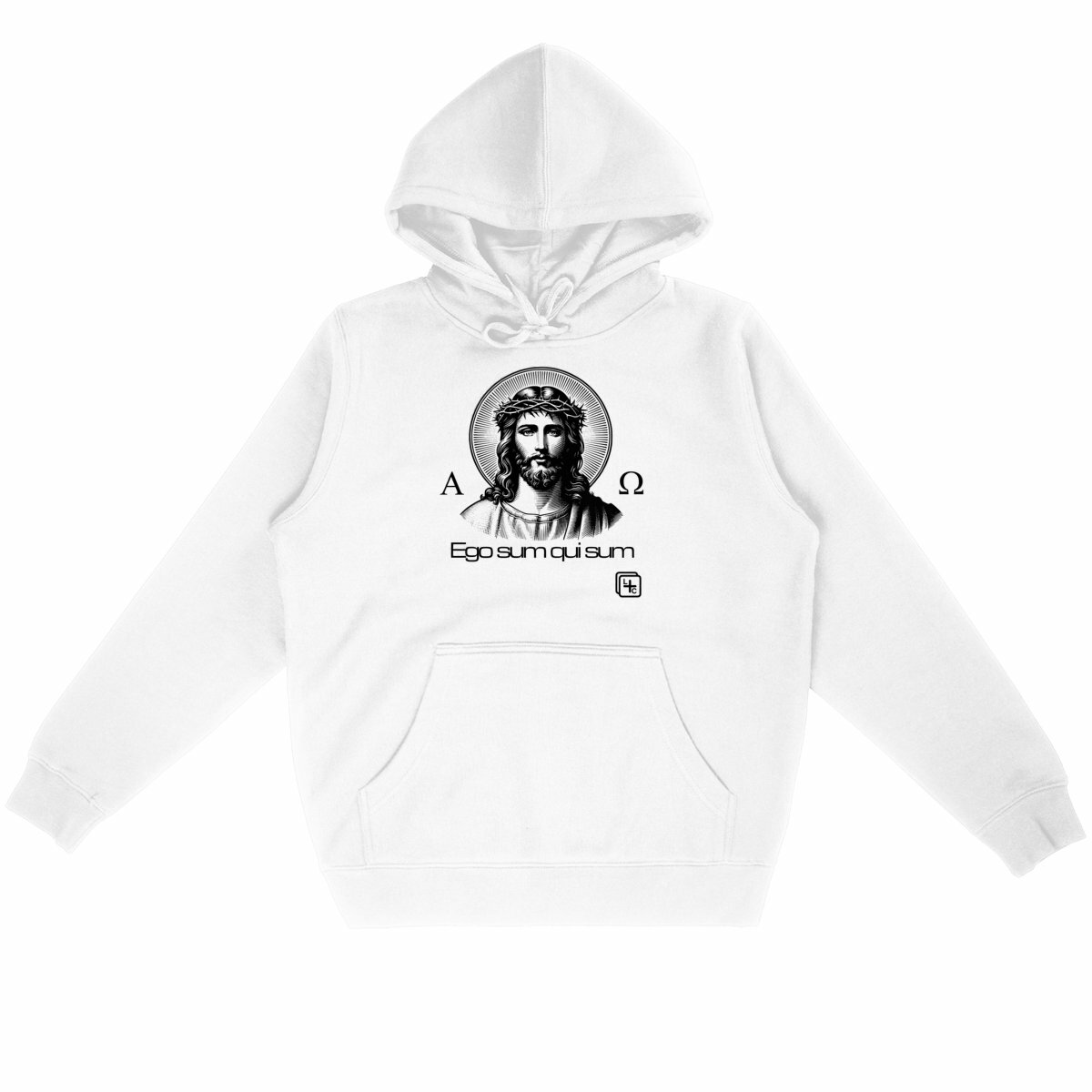 face_blanc_0 NSJC Noir Sweat à capuche Unisexe