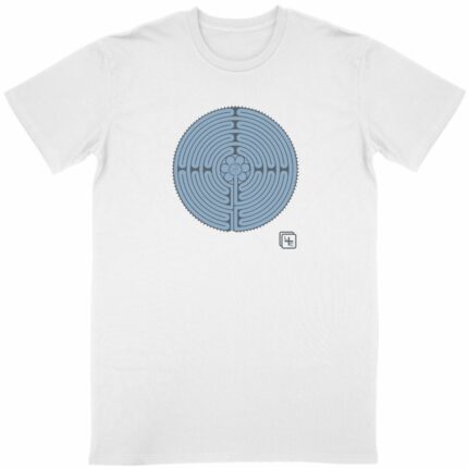 Labyrinthe fond Bleu T-shirt Homme manches courtes