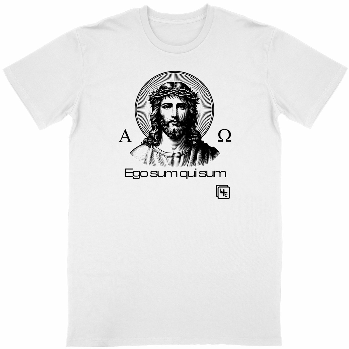 face_blanc_0 NSJC Noir T-shirt Homme manches courtes