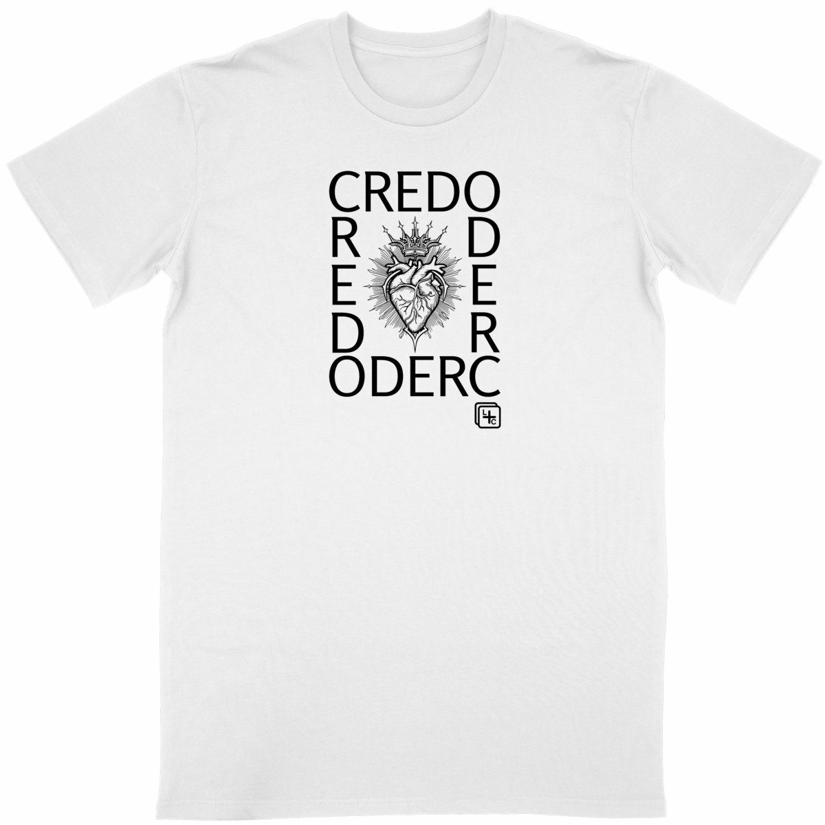 face_blanc_0 Sacré Cœur T-shirt Homme manches courtes