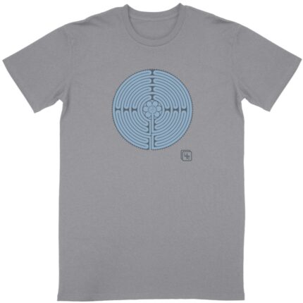 Labyrinthe fond Bleu T-shirt Homme manches courtes