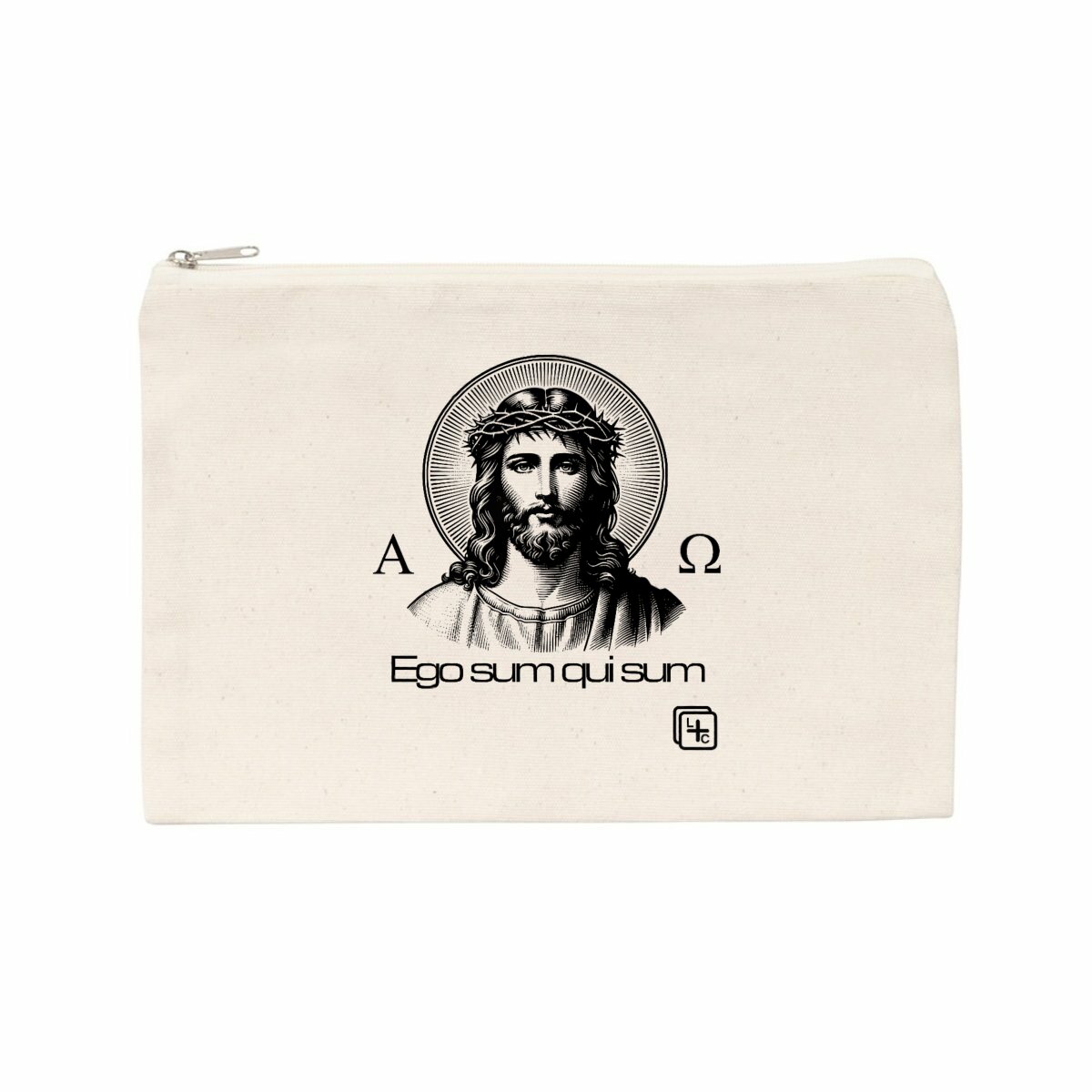 face_naturel_0 NSJC Noir Pochette en coton recyclé