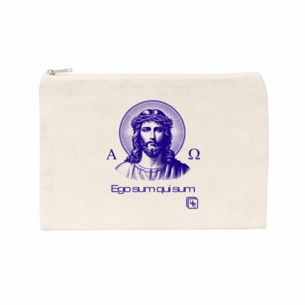NSJC Bleu Pochette en coton recyclé